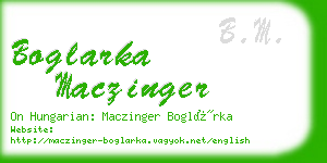 boglarka maczinger business card